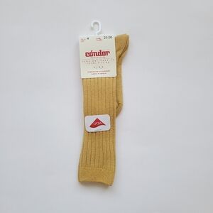 Condor Mustard Ribbed Knee Socks